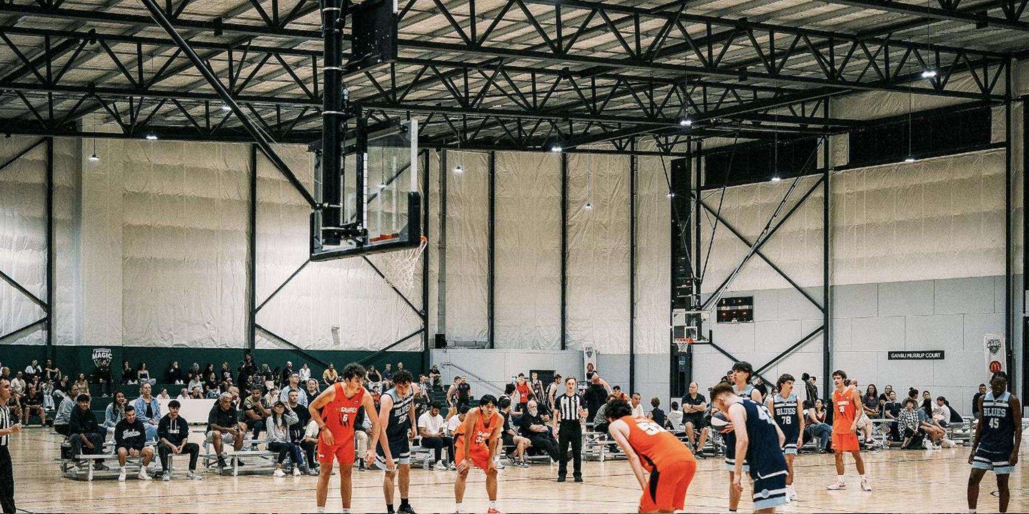 Basketball court at Swinburne Senior Secondary College Sports Centre