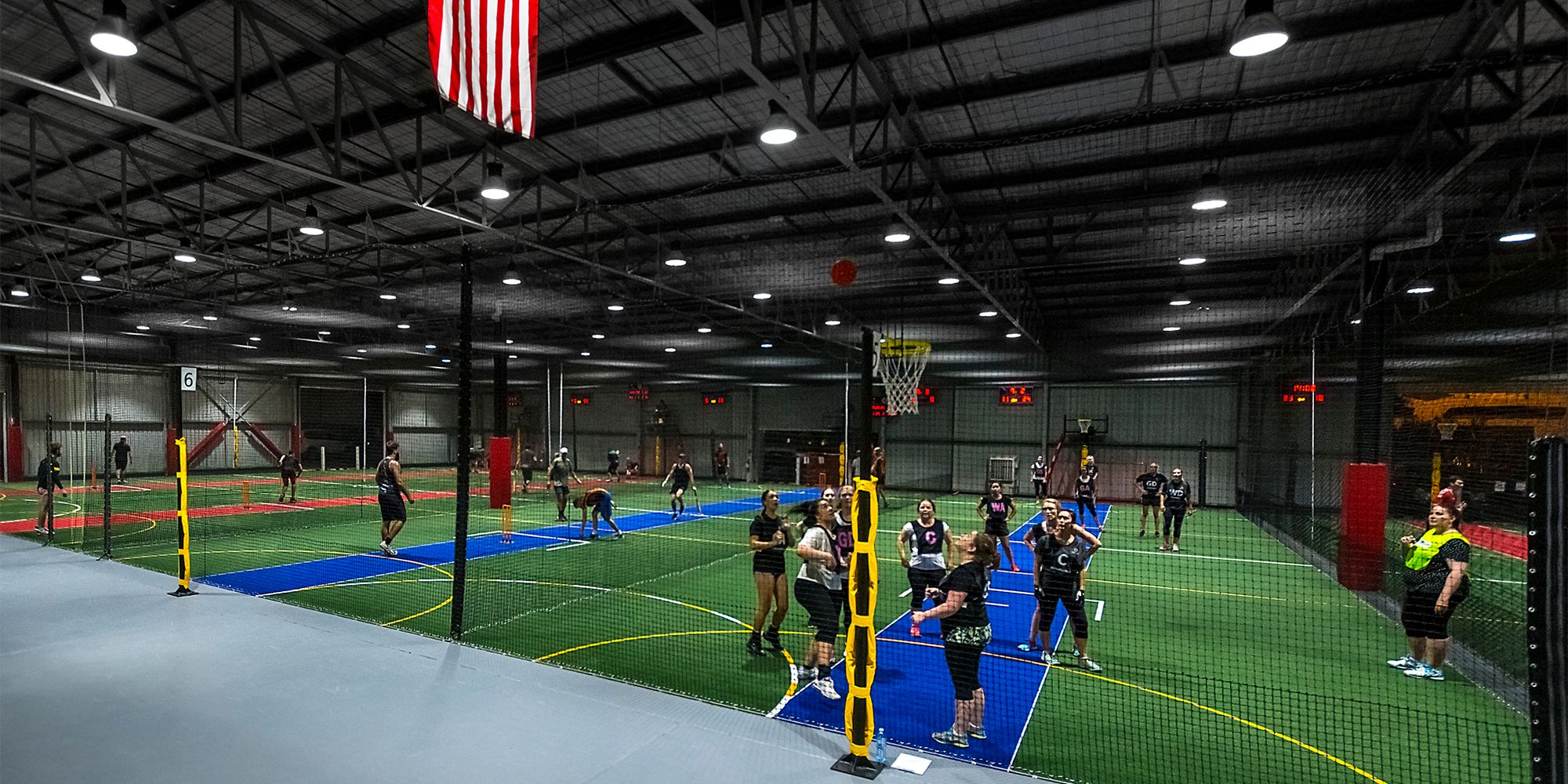 Basketball court at Brisbane City Indoor Sports